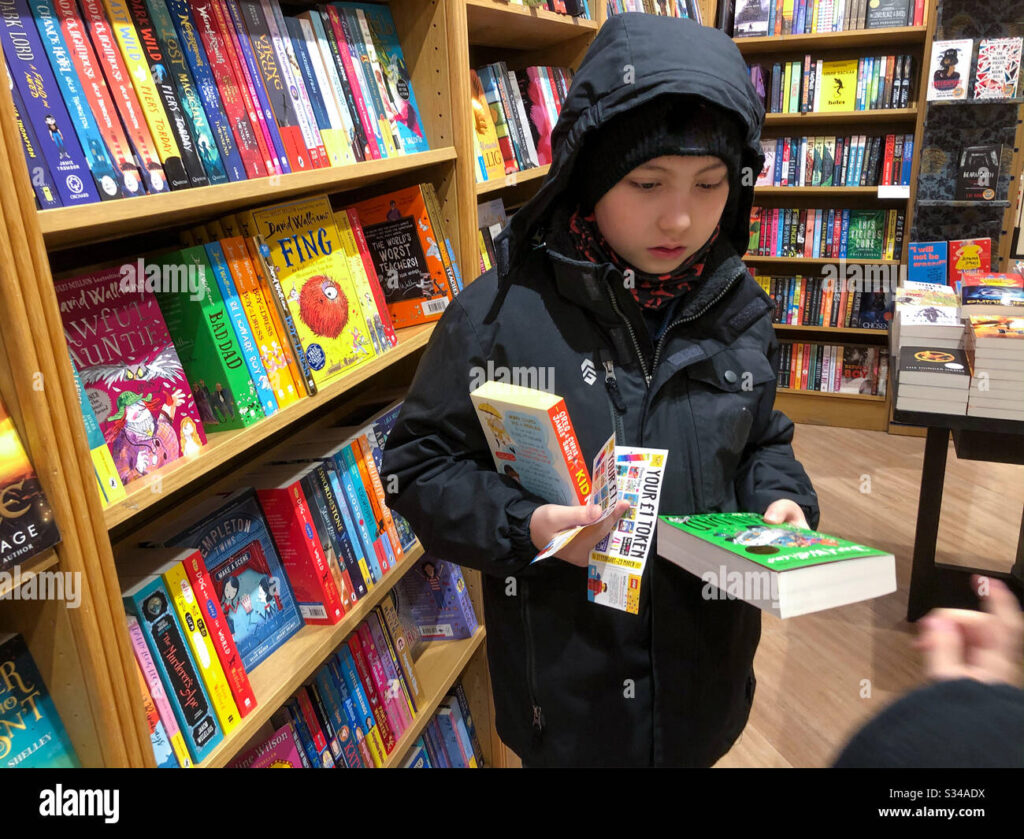 buying books in book store